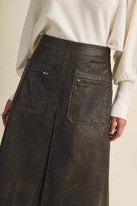 Paige Leather skirt
