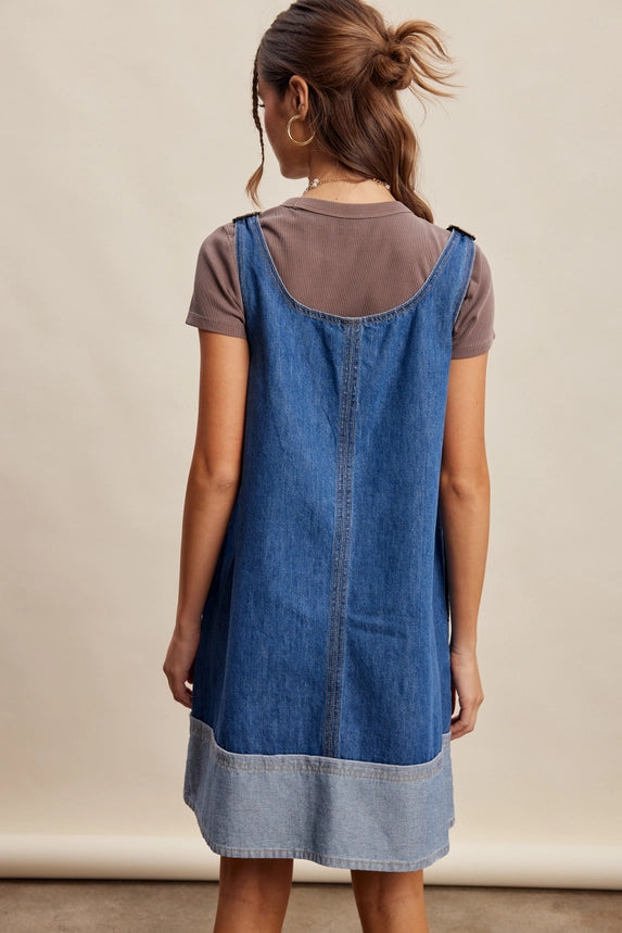 On It Denim Overall Dress