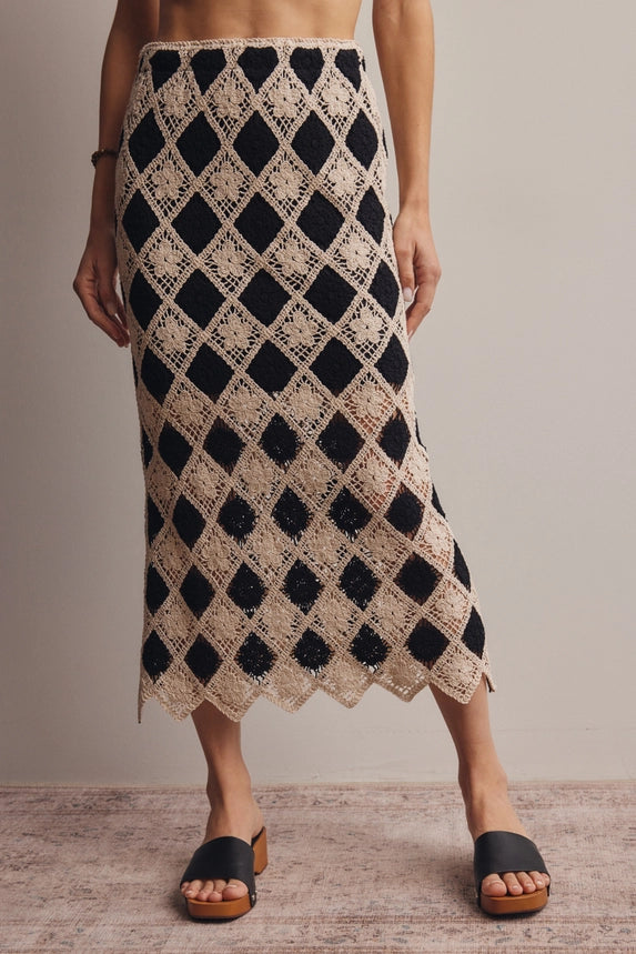 Diamond Club Crochet Skirt