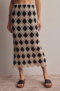Diamond Club Crochet Skirt