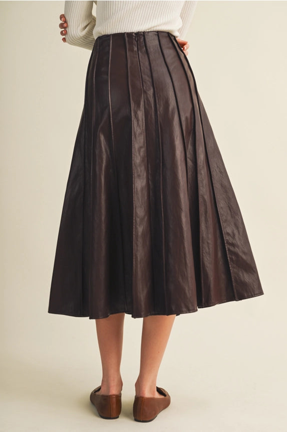 Brenda Pleated Midi Skirt