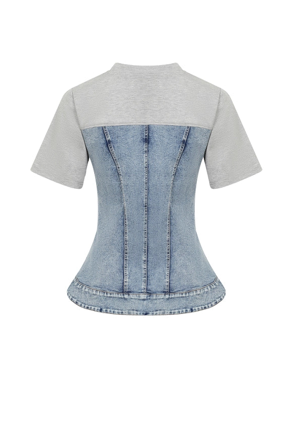 Tres Chic Denim Top