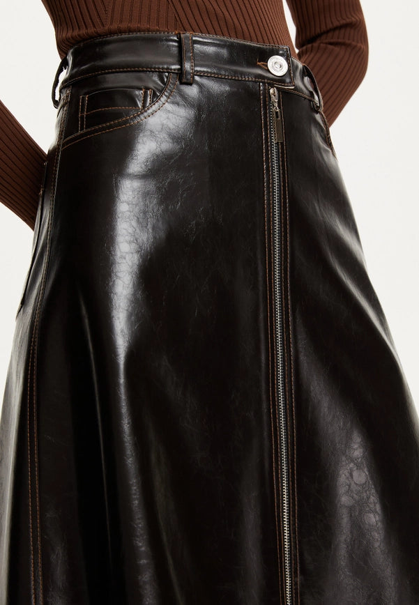 Pinch Me Leather Skirt