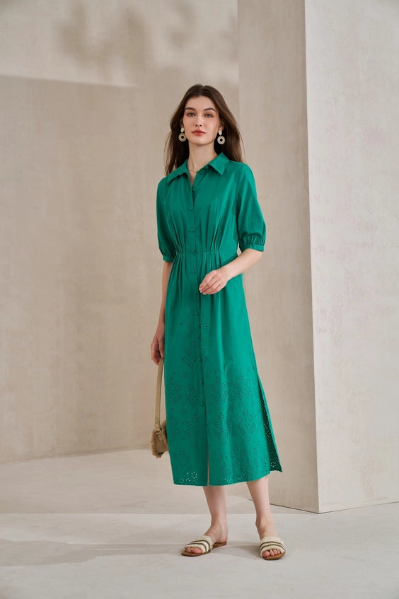 Green Envy Eyelet Dress DOLLY Green Envy Eyelet Dress DOLLY