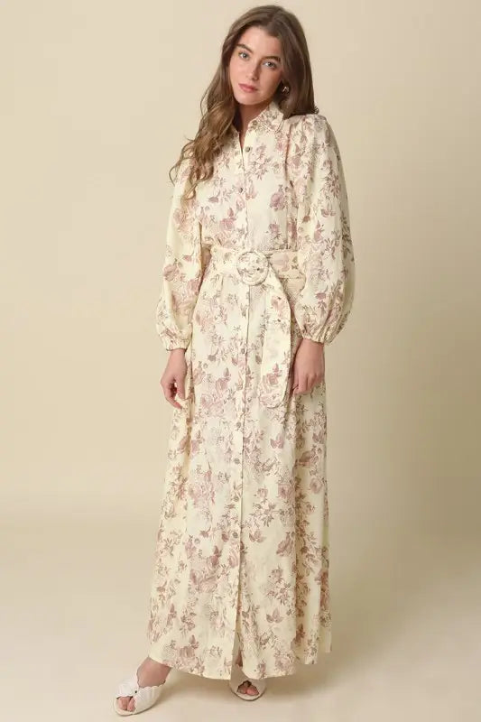 Carolyn Belted Floral Dress