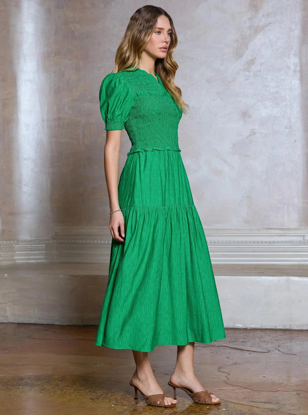 Botanical Garden Smocked  Dress