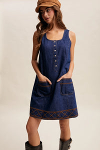 She Is Here Overall Dress
