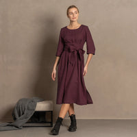 Dahlia Linen Wrap Dress