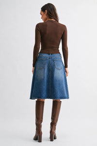 Just Right Denim Skirt