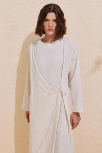 Enchanted Linen Wrap Dress