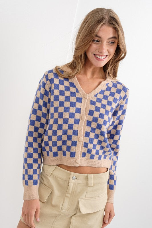Chessboard Cardigan