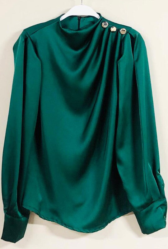 Silky Sweet Emerald Blouse