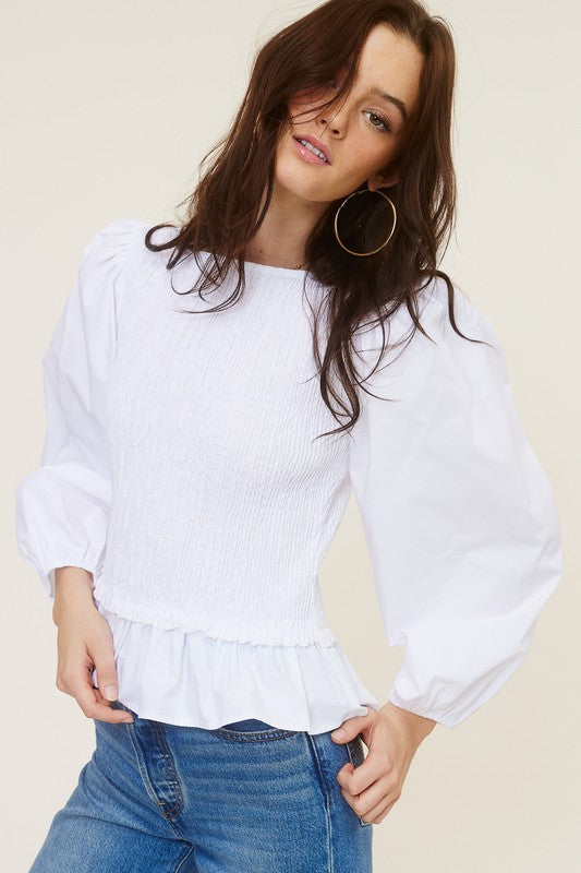 Imagine Smocked Top