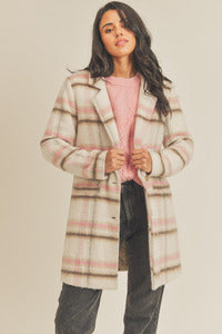 There She Is Plaid Coat